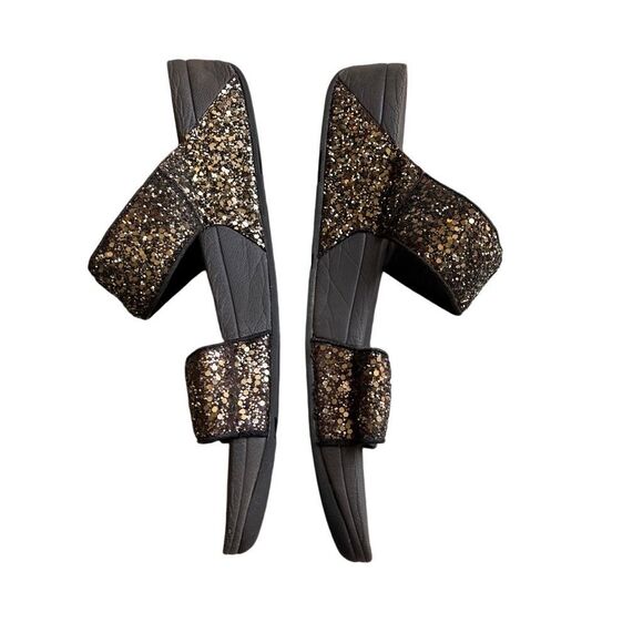 Fitflop size 11 brown sparkle sandal shoe - Picture 4 of 5